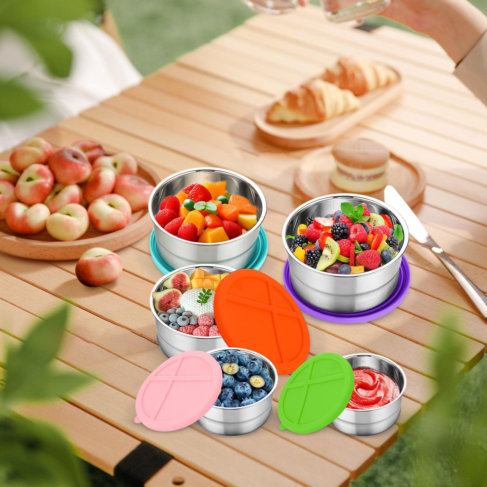 Food And Snacks For Picnic - Metal Food Container 5 Pieces Metal