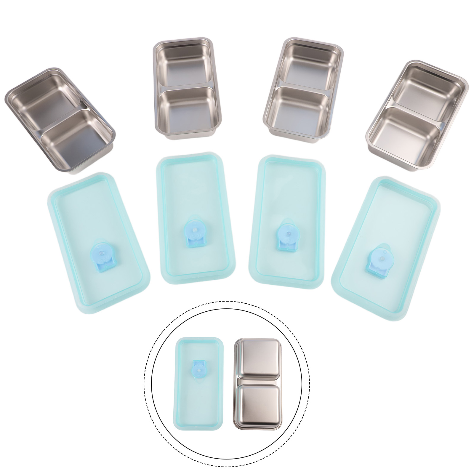 Food And Snacks For Picnic - 4Pcs Stainless Steel Snack Containers 2