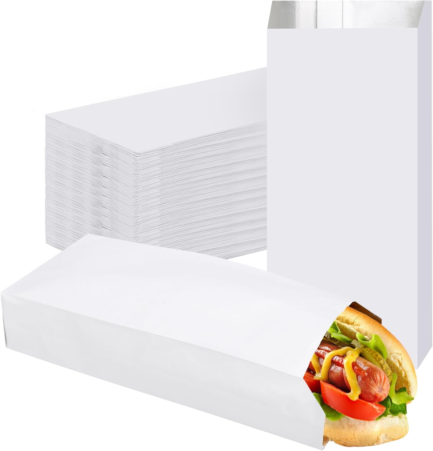 Food Packed Snacks - Aluminum Foil Hot Dog Bags 200