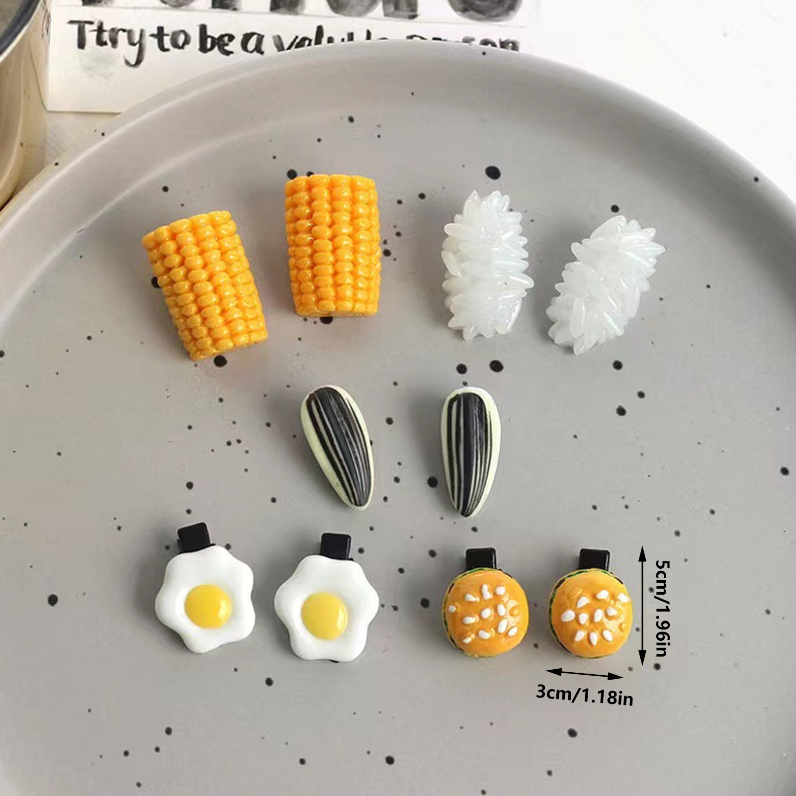 Mini Food Hair Clips Set Reali - Food Snacks Wholesale incelemesi ve fiyatı