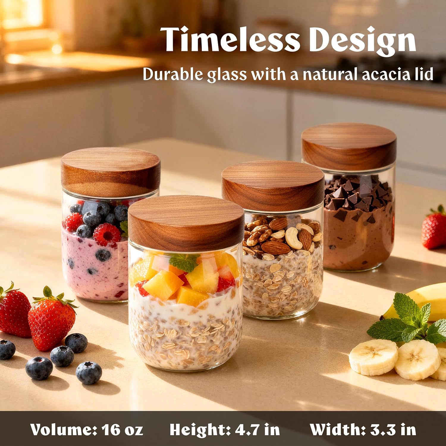 Overnight Oats Containers with - Food X incelemesi ve fiyatı