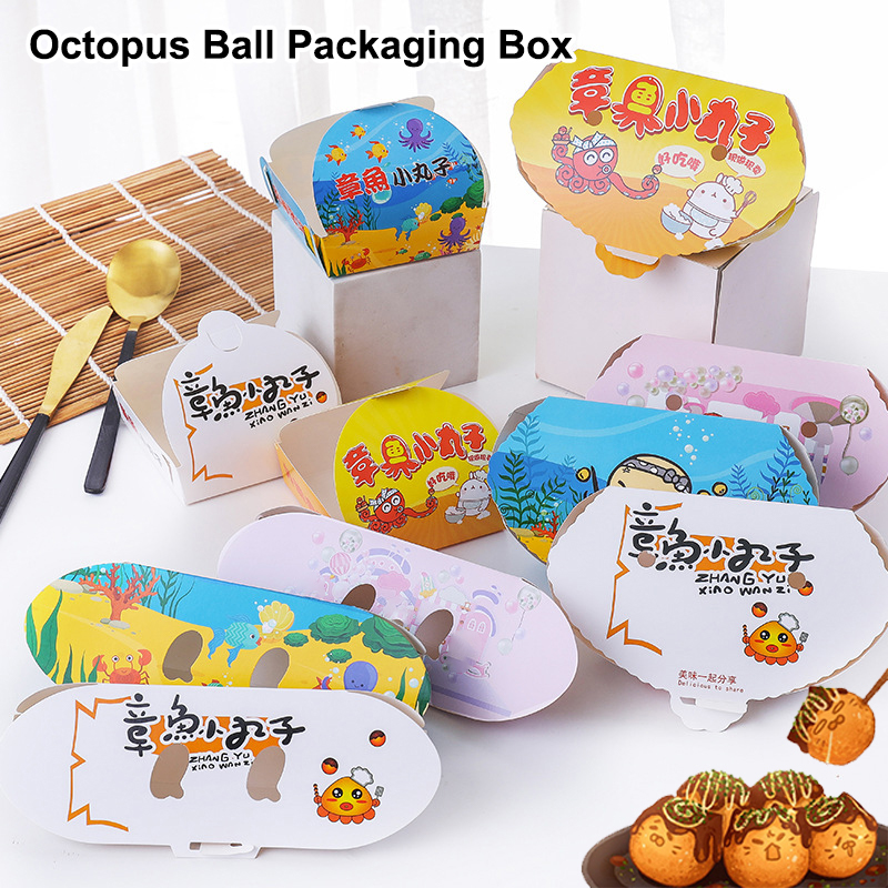 100Pcs Disposable Cartoon Octo - Food Packed Snacks incelemesi ve fiyatı