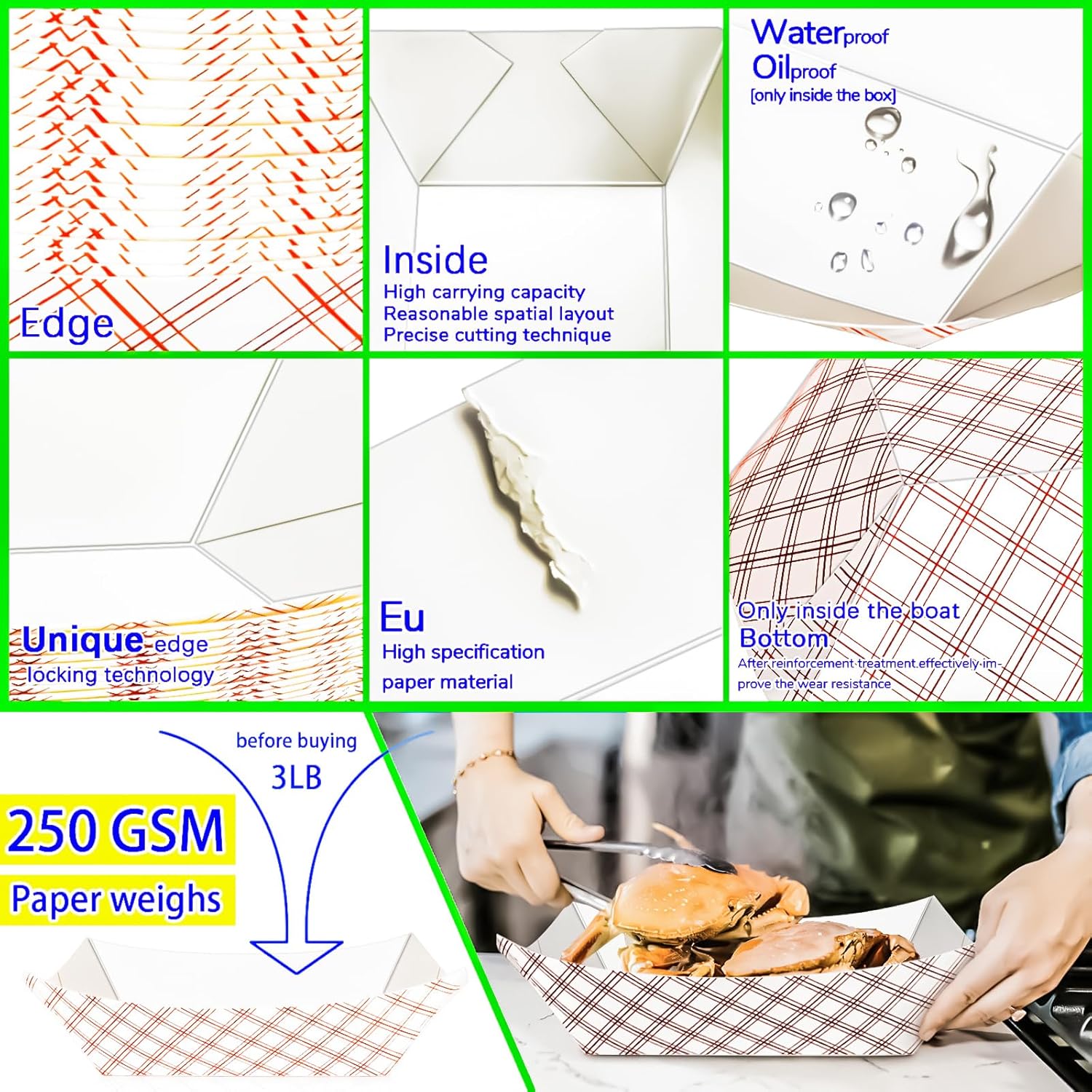 100 Pack Checkered Paper Food  - Food Packed Snacks incelemesi ve fiyatı