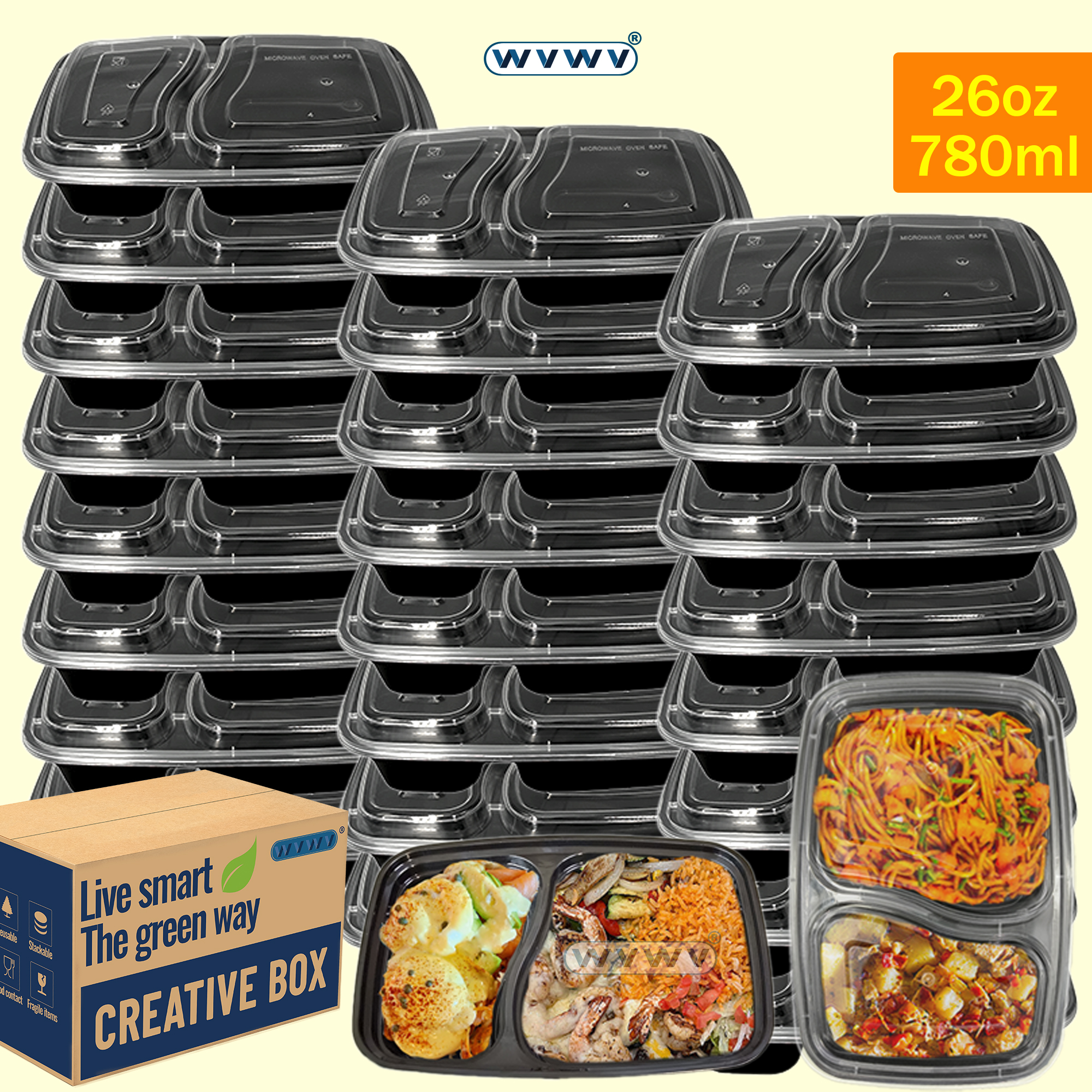 10/40 Pack 26 oz Two-Compartme - Food And Snacks For Picnic incelemesi ve fiyatı