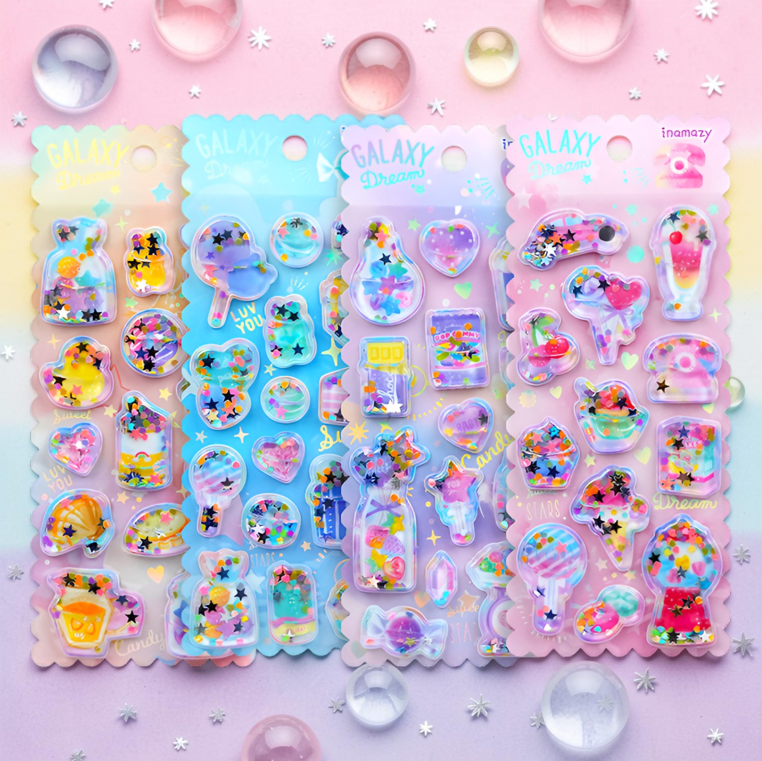 1PC Kawaii Ice Cream 3D Liquid - Candy Sour Strip incelemesi ve fiyatı