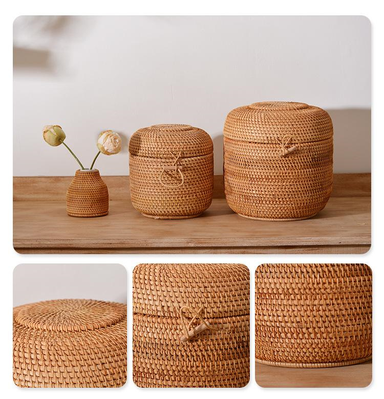 Handwoven Rattan Tea Storage B - Food Snacks Wholesale incelemesi ve fiyatı
