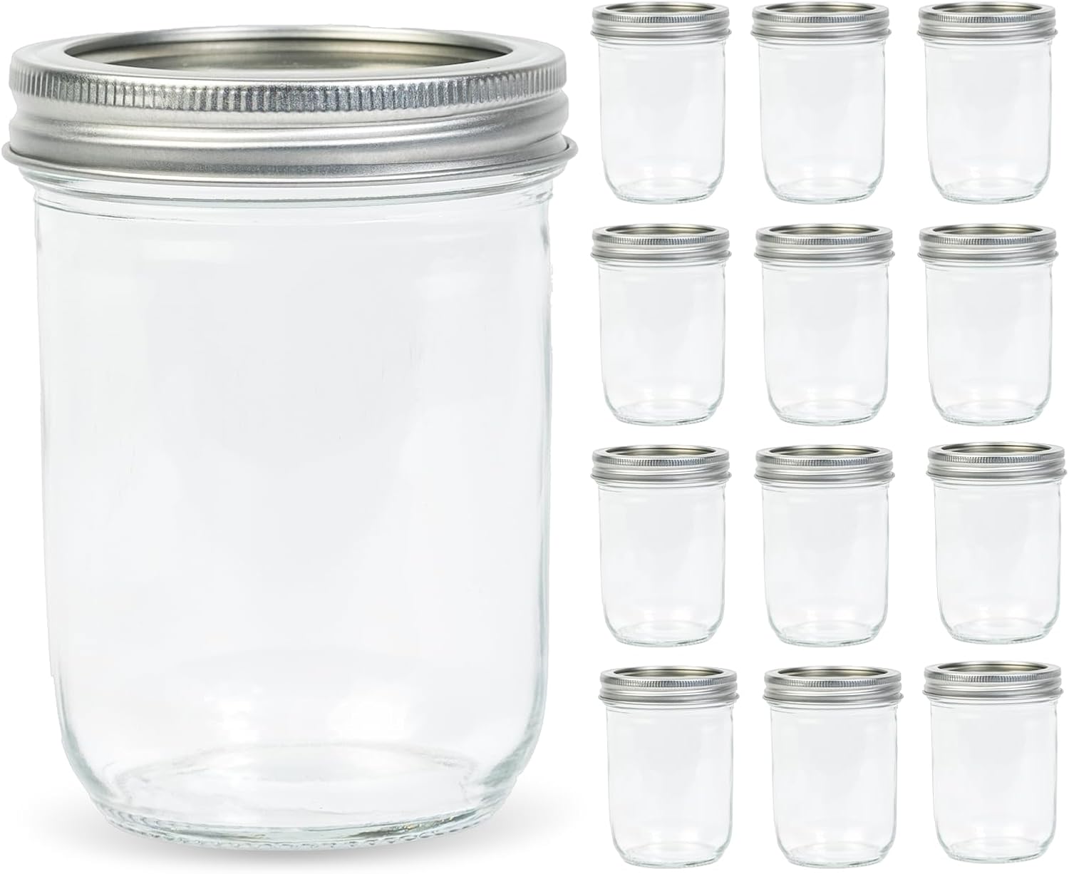 12 Pack 16 oz Wide Mouth Clear - Food Packed Snacks incelemesi ve fiyatı