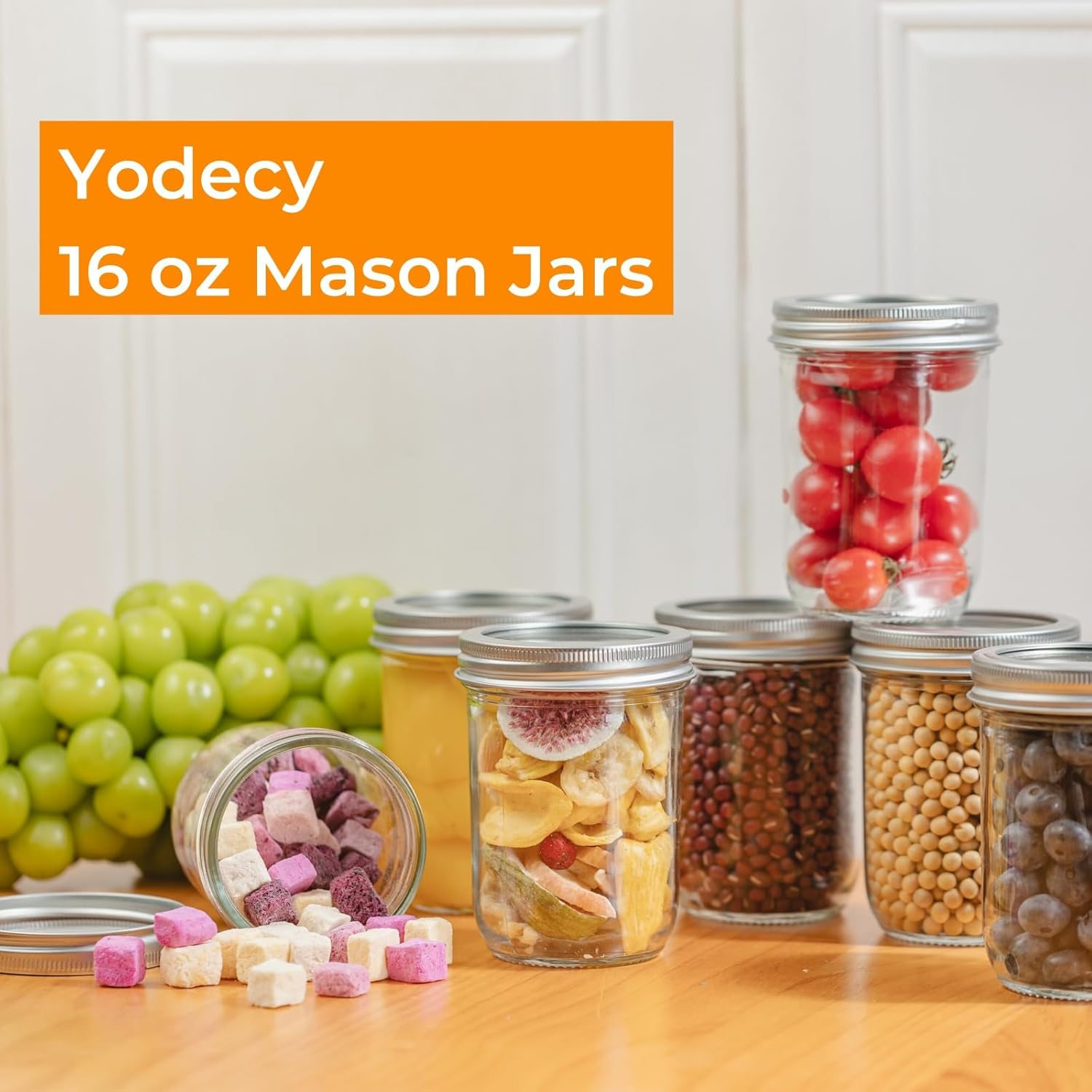 12 Pack 16 oz Wide Mouth Clear - Food Packed Snacks incelemesi ve fiyatı