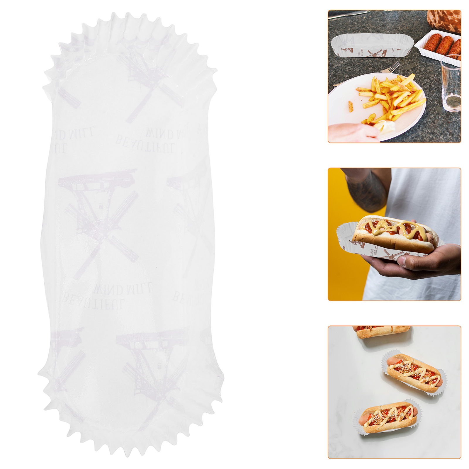 100 Pcs Hot Dog Tray Disposabl - Food And Snacks For Picnic incelemesi ve fiyatı