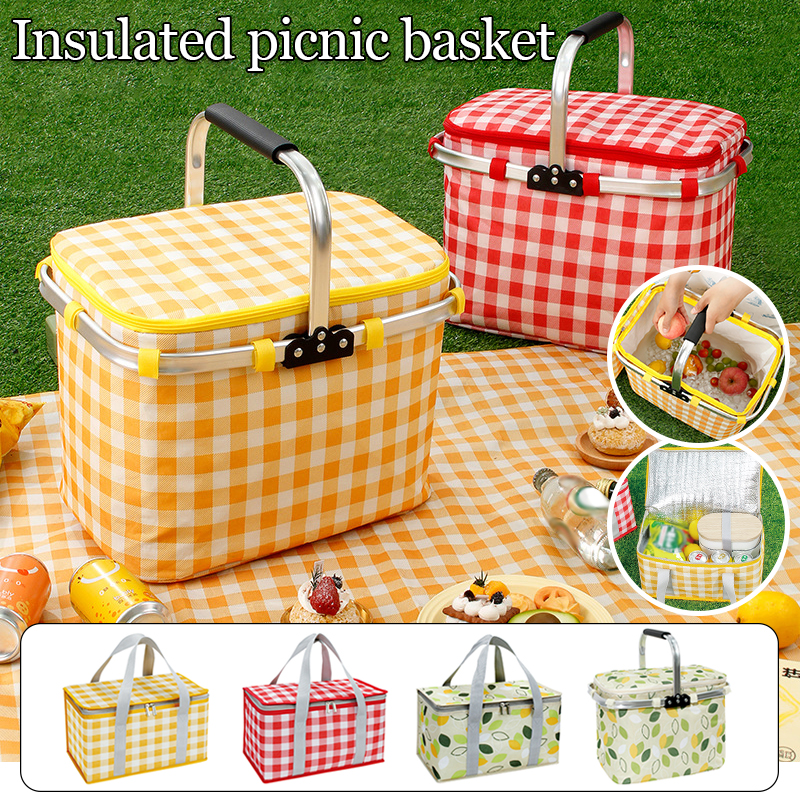 Retro Pastoral Lunch Bag Foldi - Food And Snacks For Picnic incelemesi ve fiyatı