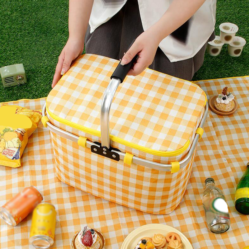 Retro Pastoral Lunch Bag Foldi - Food And Snacks For Picnic incelemesi ve fiyatı