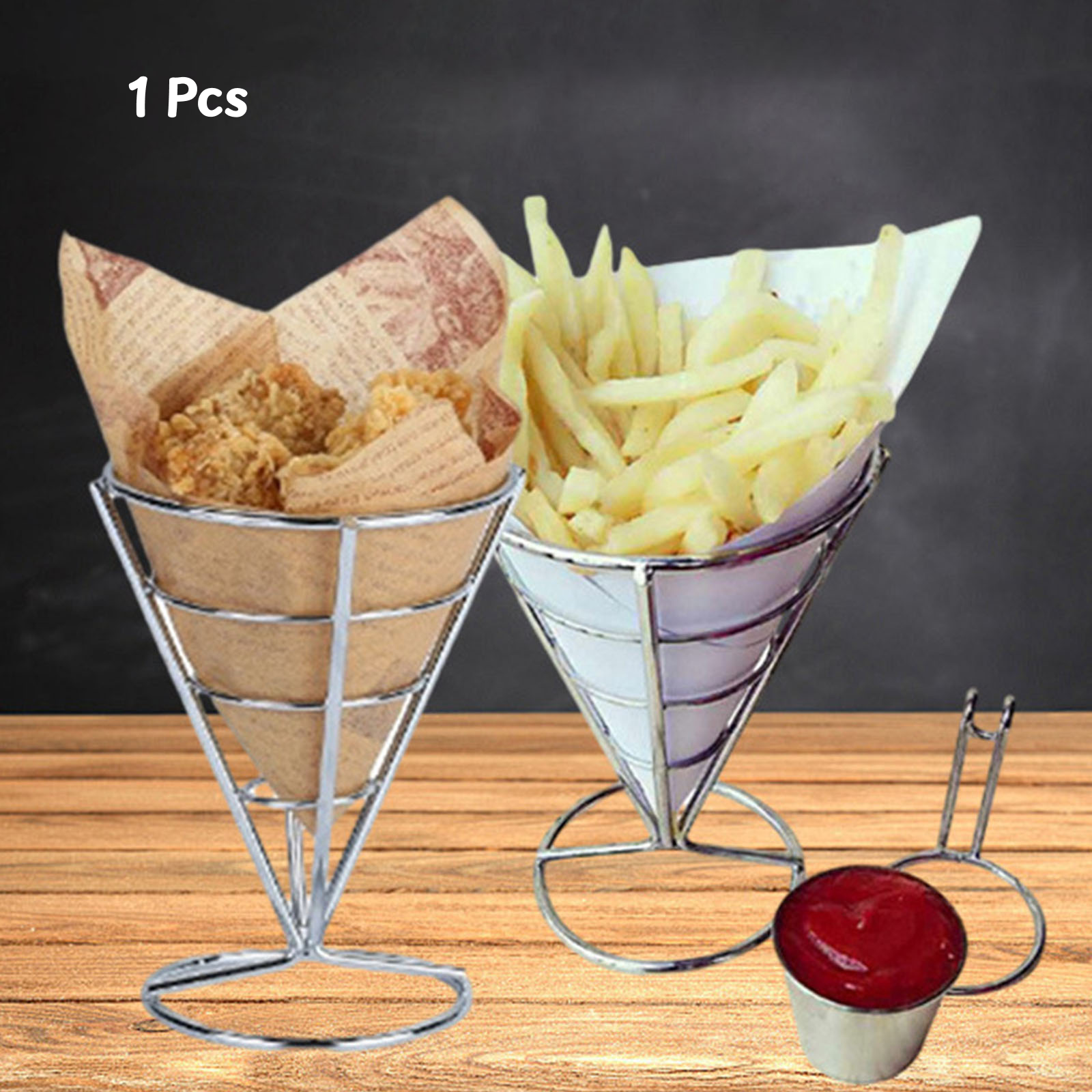 Cone Holder Stand French Fried - Food And Snacks For Picnic incelemesi ve fiyatı