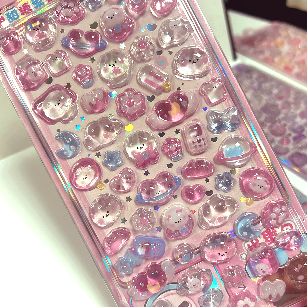3D Puffy Stickers Crystal Drop - Candy Sour Strip incelemesi ve fiyatı