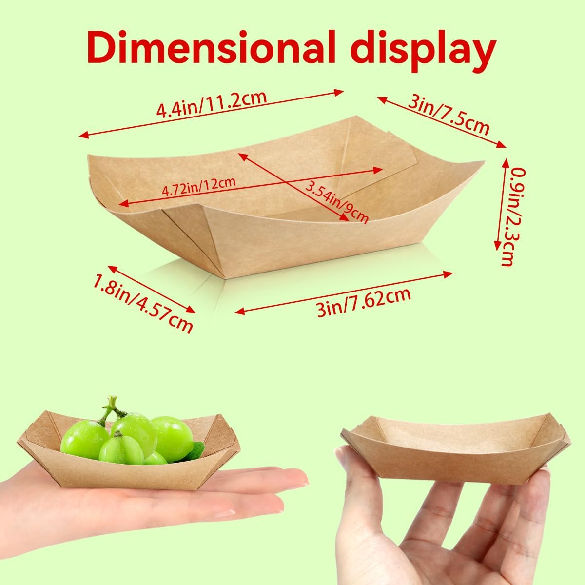 100 Pack 1/4Lb Paper Food Boat - Food Packed Snacks incelemesi ve fiyatı