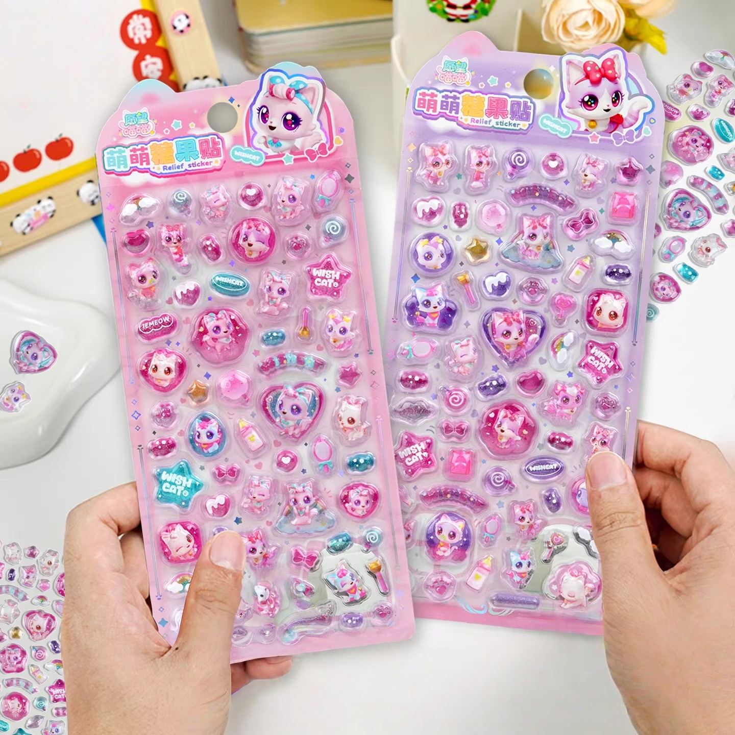 Kawaii 3D Puffy Relief Sticker - Candy Sour Strip incelemesi ve fiyatı