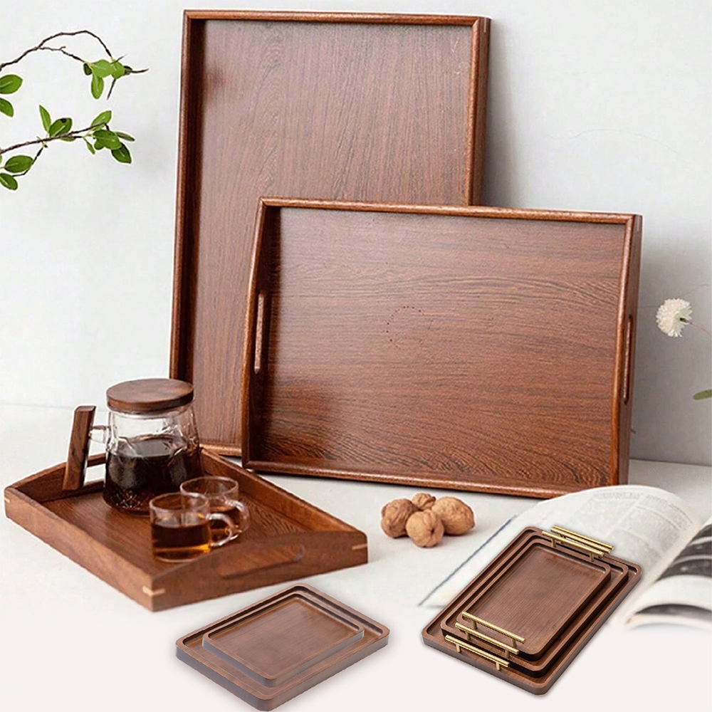 Wooden Serving Tray with Handl - Food Snacks Wholesale incelemesi ve fiyatı