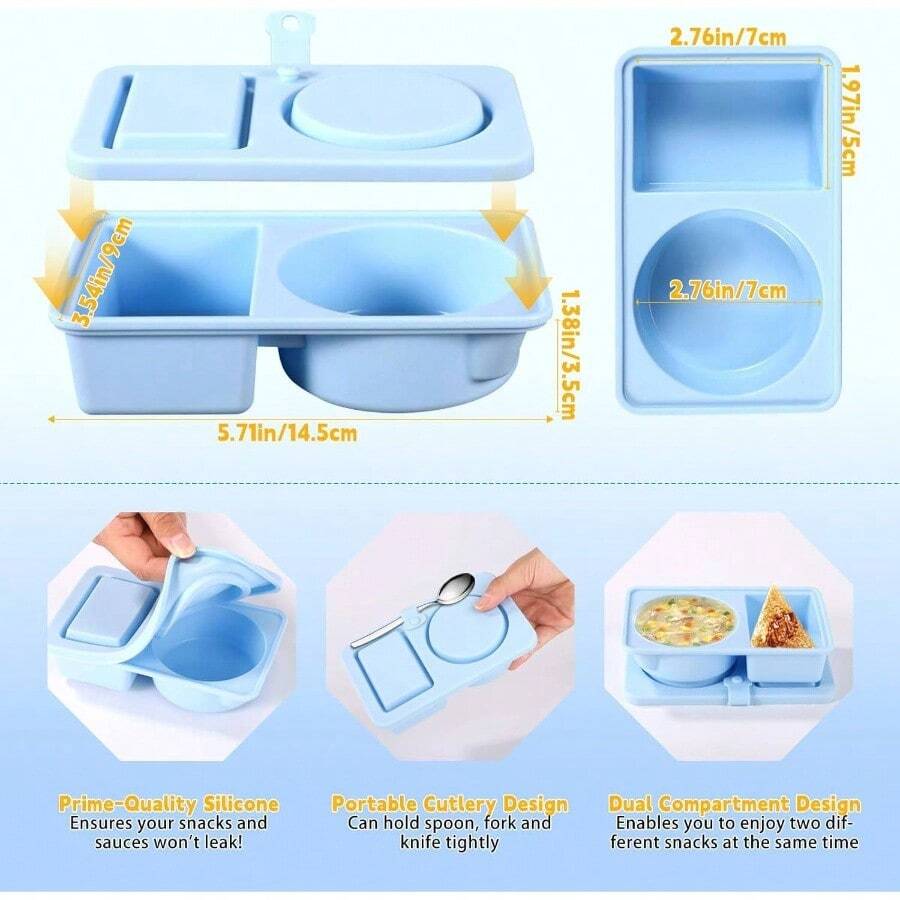 3pcs Reusable Snack Containers - Food Packed Snacks incelemesi ve fiyatı